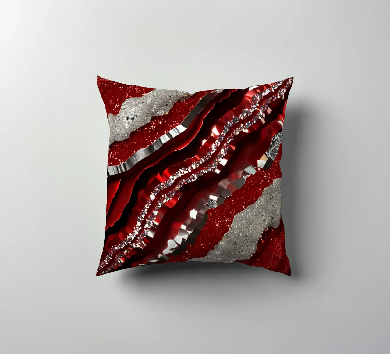 Texture glam dell'agata rossa cuscino da Gemstone Textures