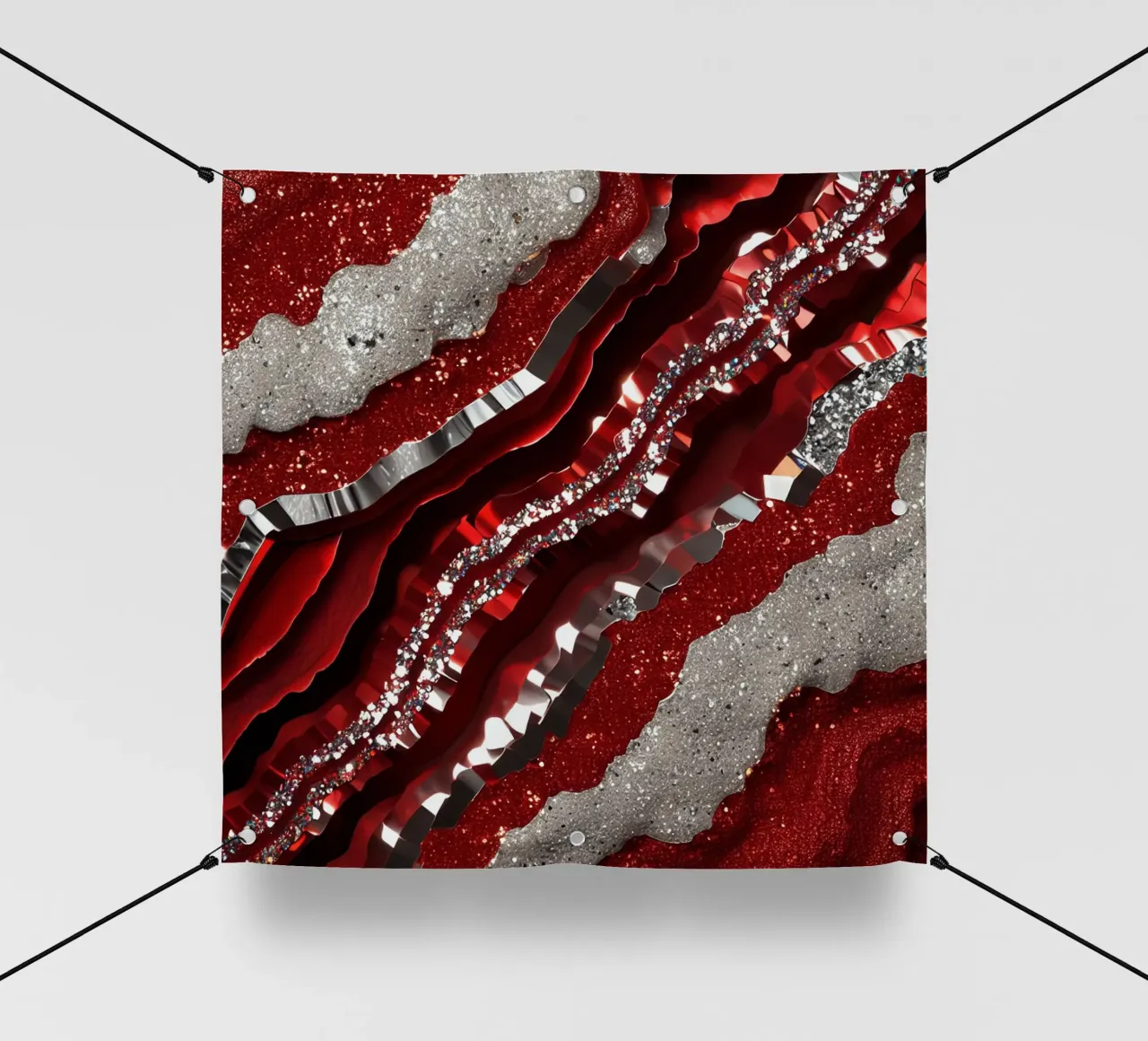 Texture glam dell'agata rossa telo in pvc da Gemstone Textures