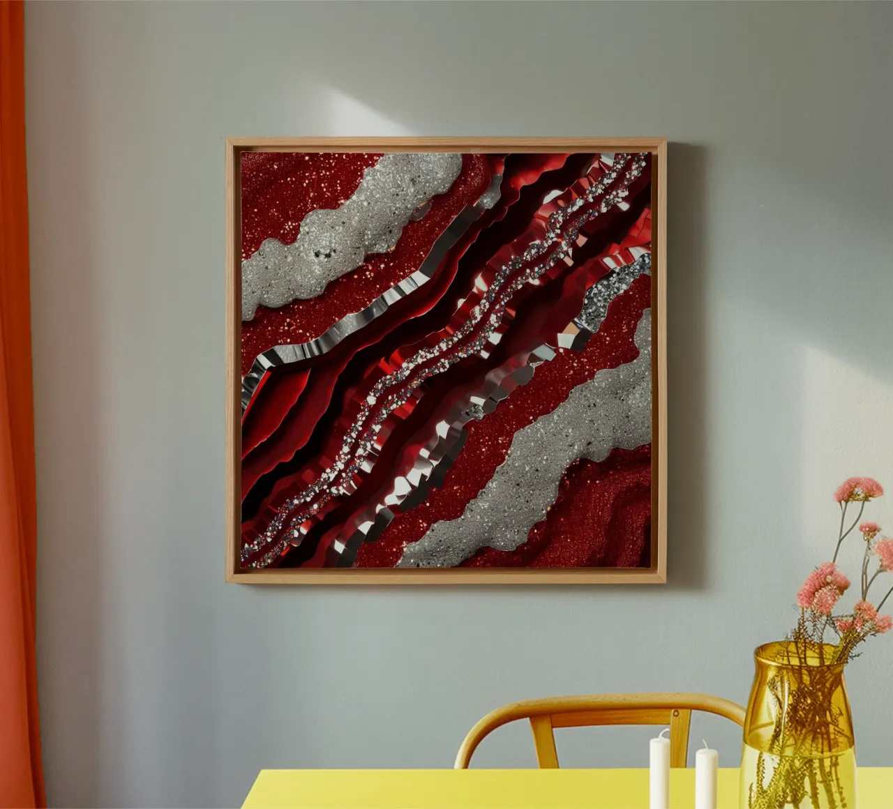 Glam Red Agate Texture canvas by Gemstone Textures