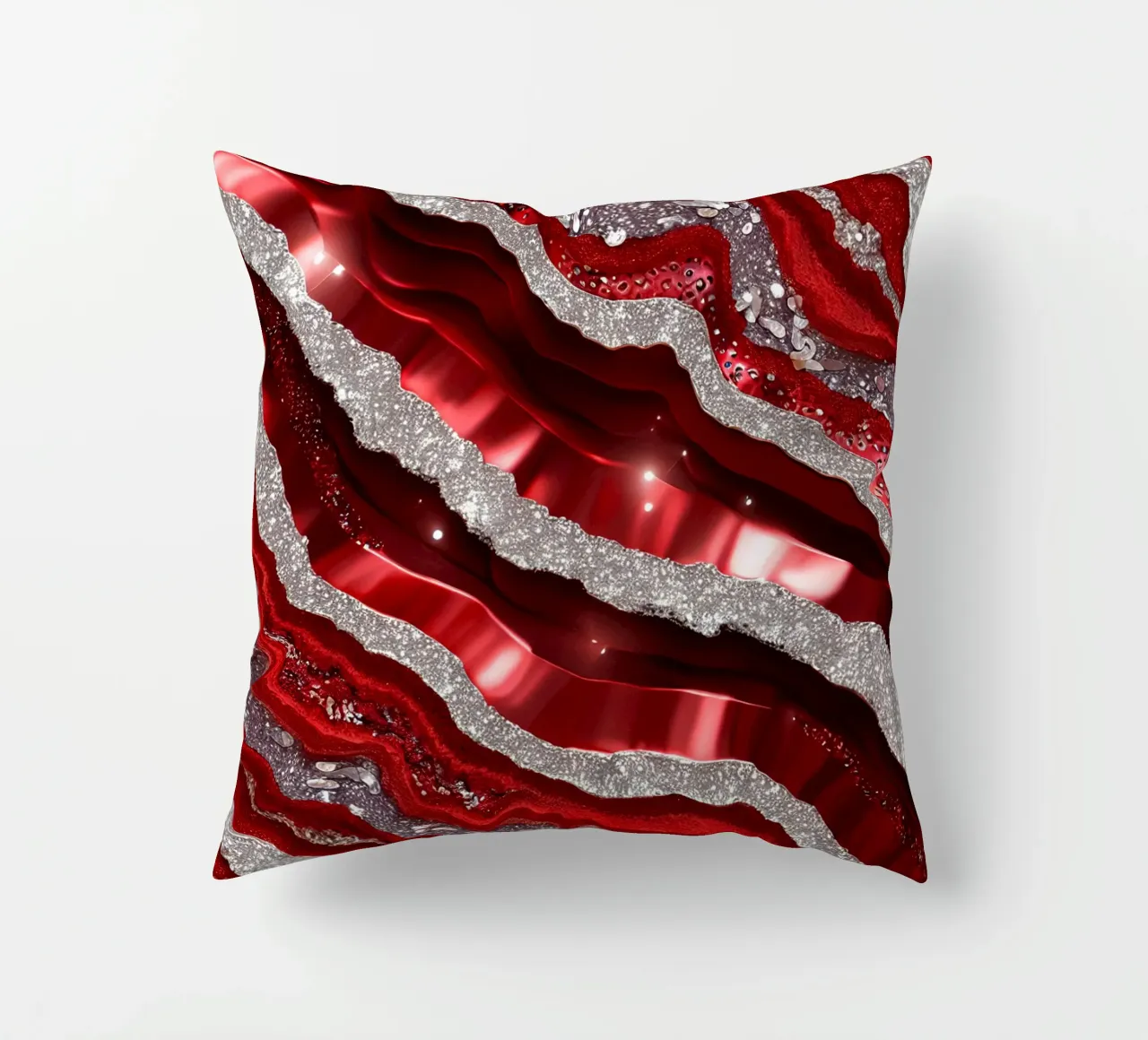 Texture glam dell'agata rossa cuscino da Gemstone Textures