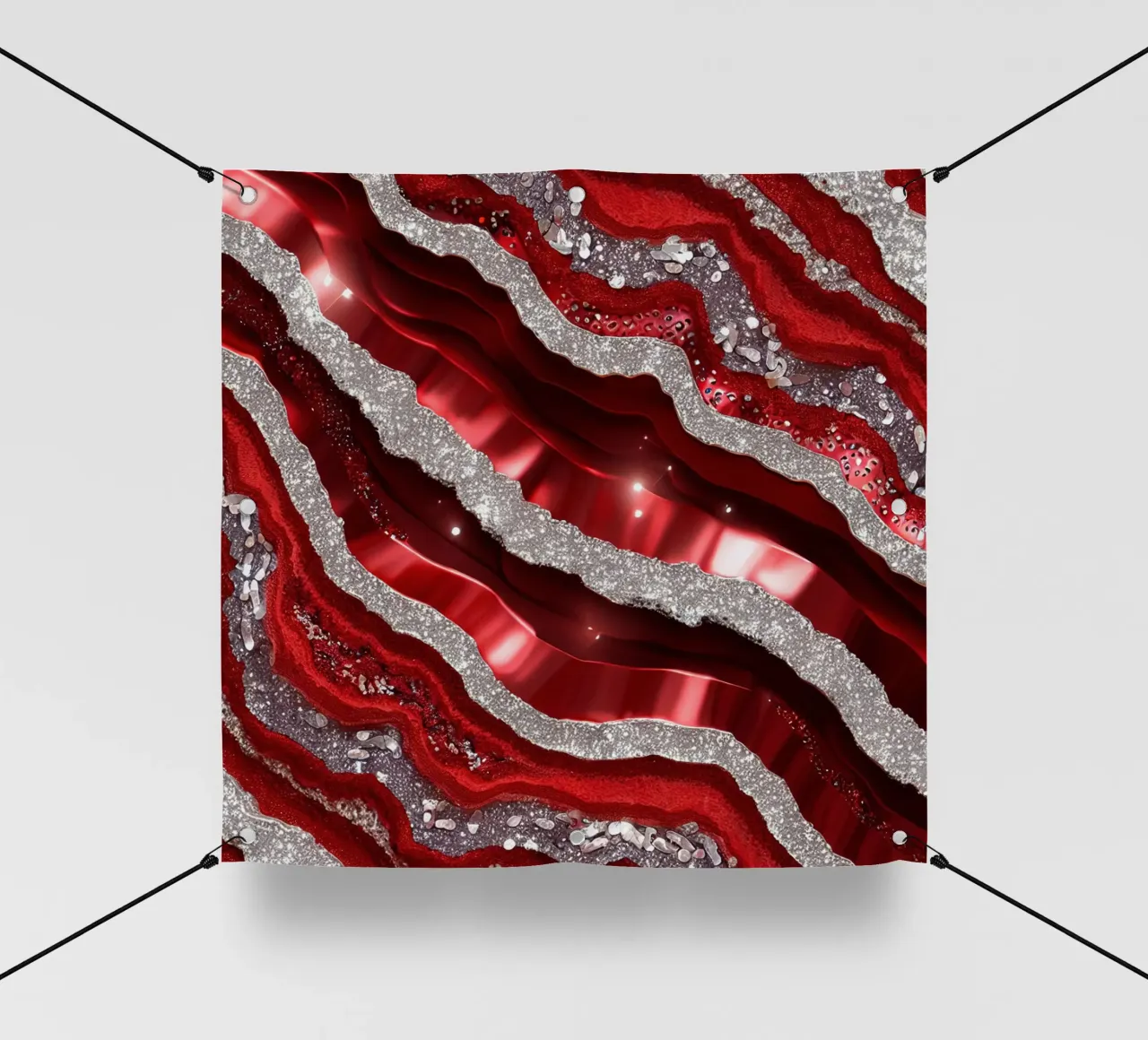 Texture glam dell'agata rossa telo in pvc da Gemstone Textures