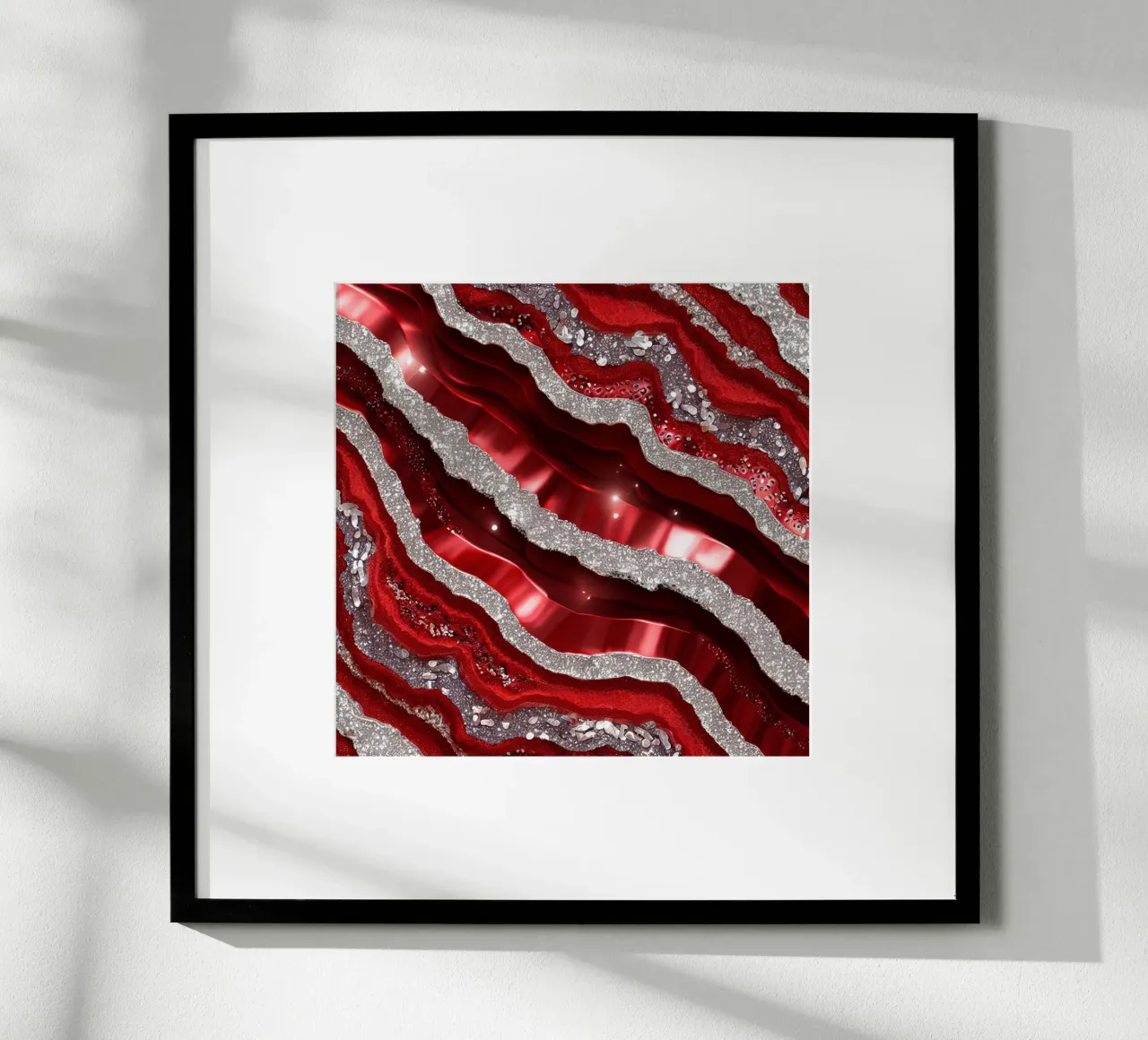 Texture glam dell'agata rossa poster con telaio in plastica da Gemstone Textures