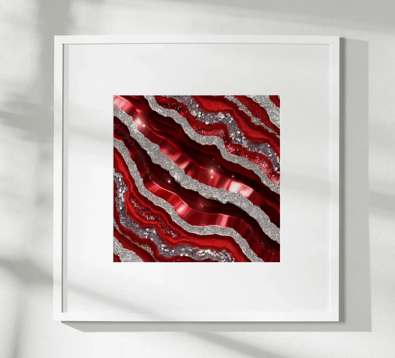 Texture glam dell'agata rossa poster con telaio in plastica da Gemstone Textures