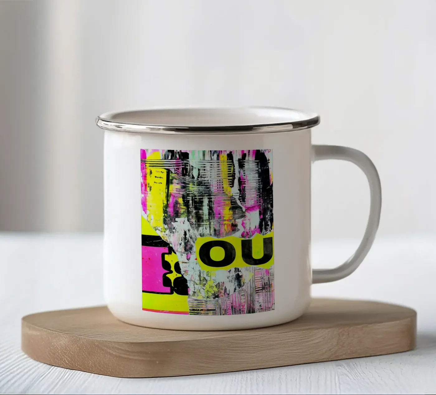 Oder Neon? enamel mug by PeHa - ART