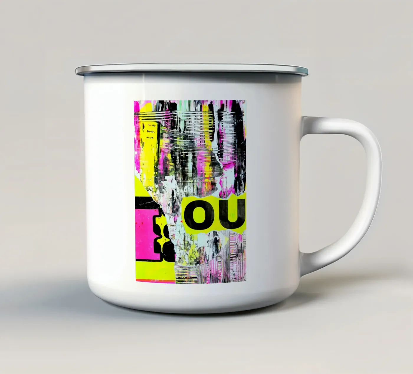 Oder Neon? enamel mug by PeHa - ART