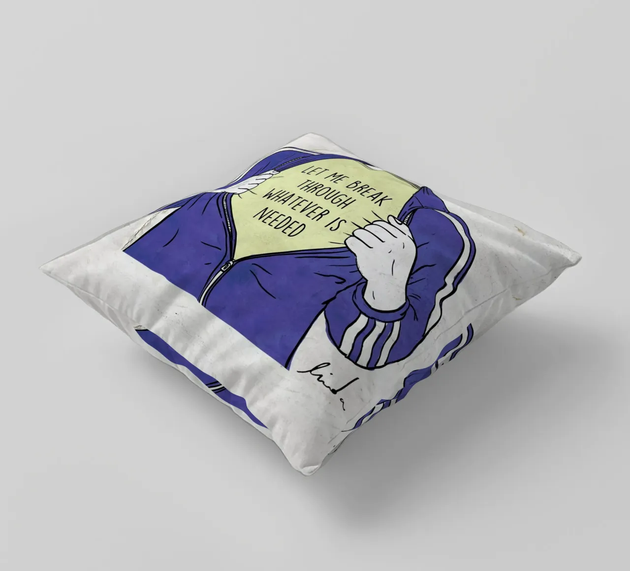 Break Through decorative cushion by Linda van Bruggen