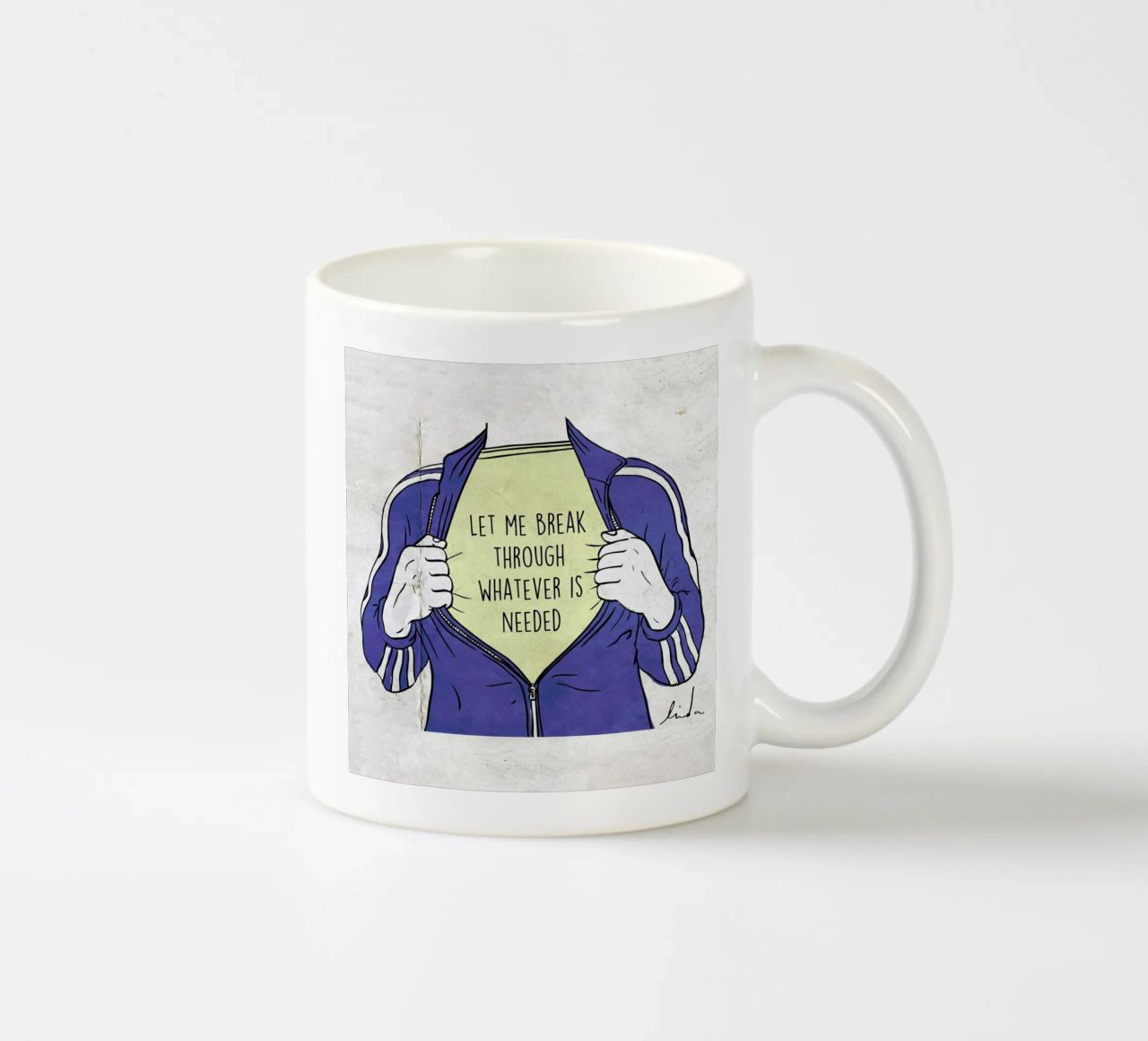Break Through tazza in ceramica da Linda van Bruggen