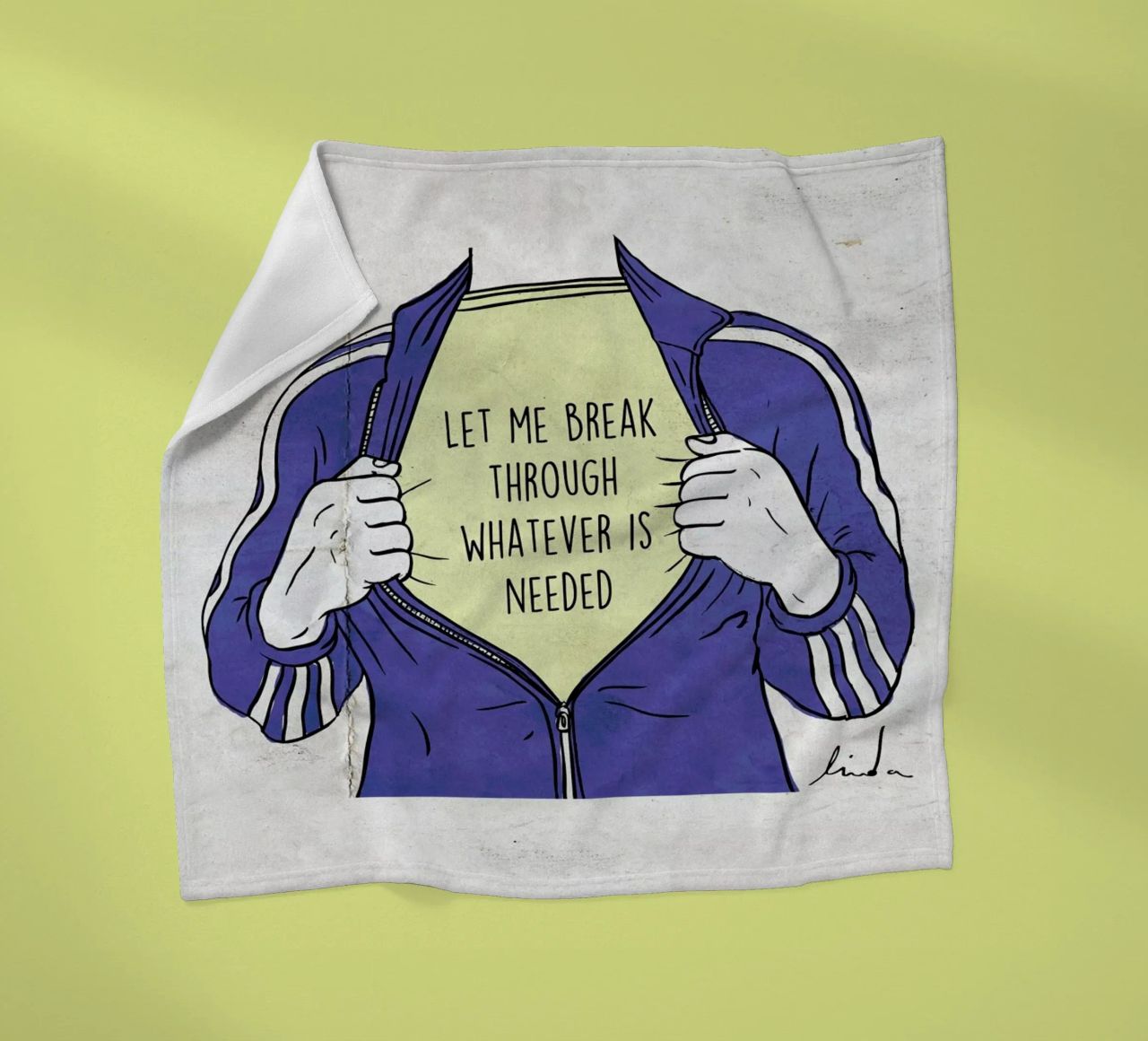 Break Through coperta in pile da Linda van Bruggen