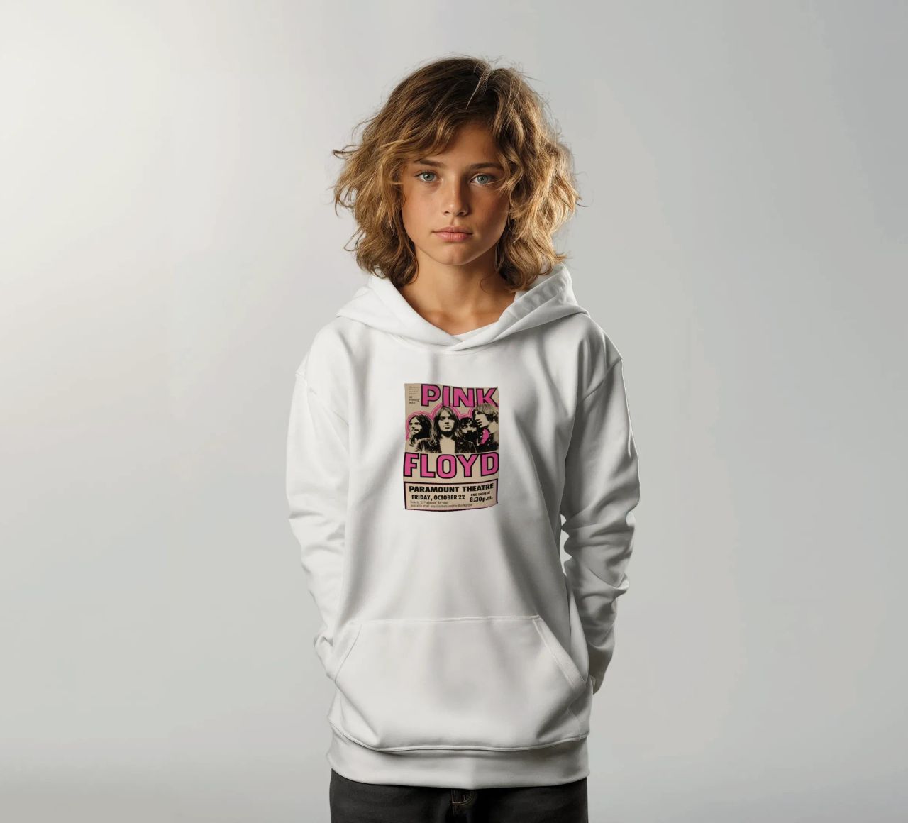 Vintage Pink Floyd Oct 22 Concert Rock Music Print sweat à capuche enfant de SoundStudio