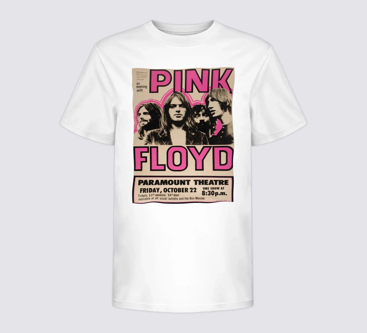 Vintage Pink Floyd Oct 22 Concert Rock Music Print t-shirt enfant de SoundStudio