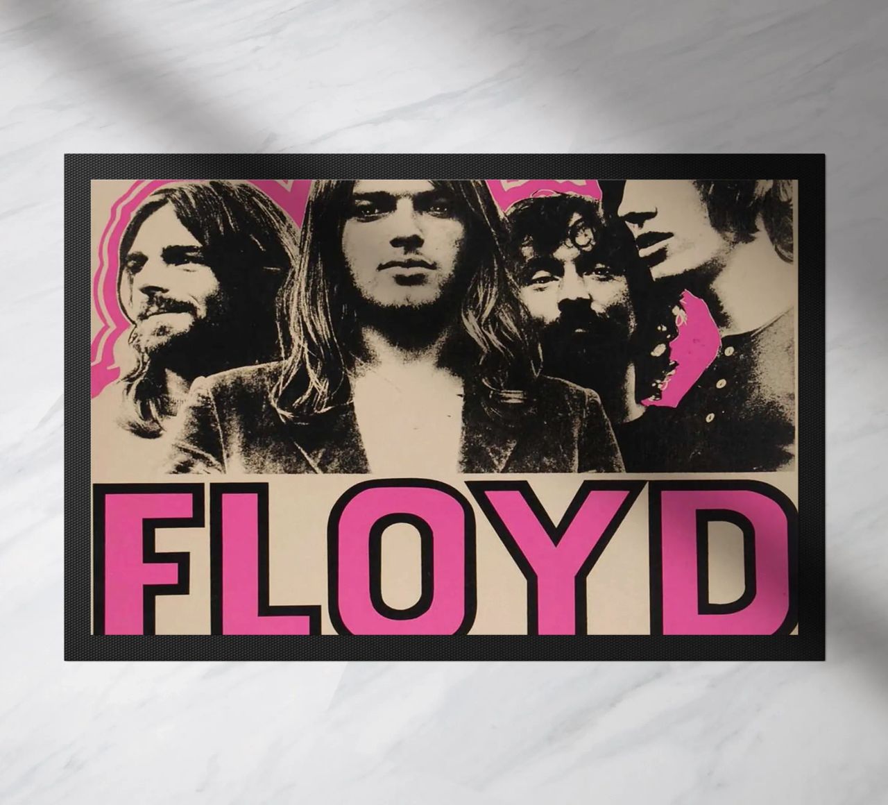 Vintage Pink Floyd Oct 22 Concert Rock Music Print paillasson de SoundStudio