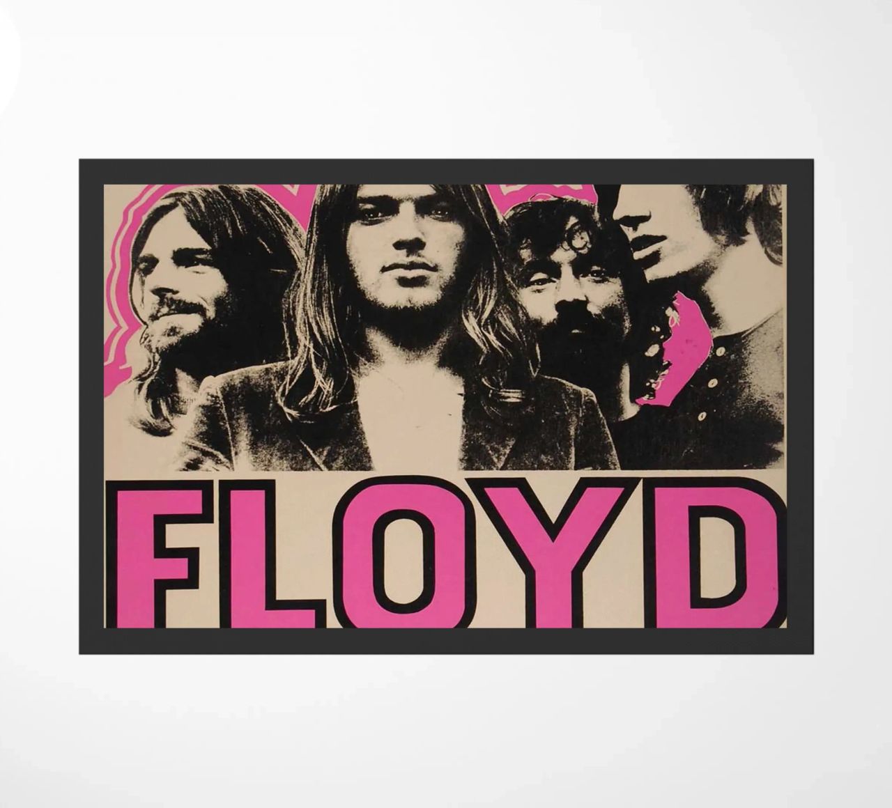 Vintage Pink Floyd Oct 22 Concert Rock Music Print paillasson de SoundStudio