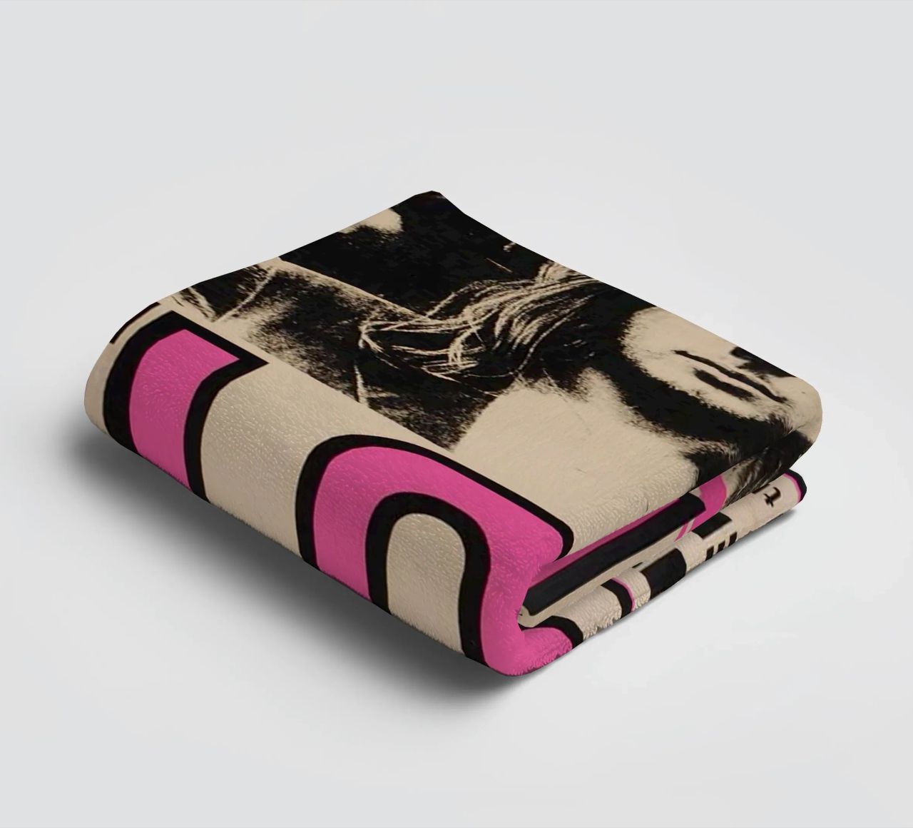 Vintage Pink Floyd Oct 22 Concert Rock Music Print serviette de bain de SoundStudio