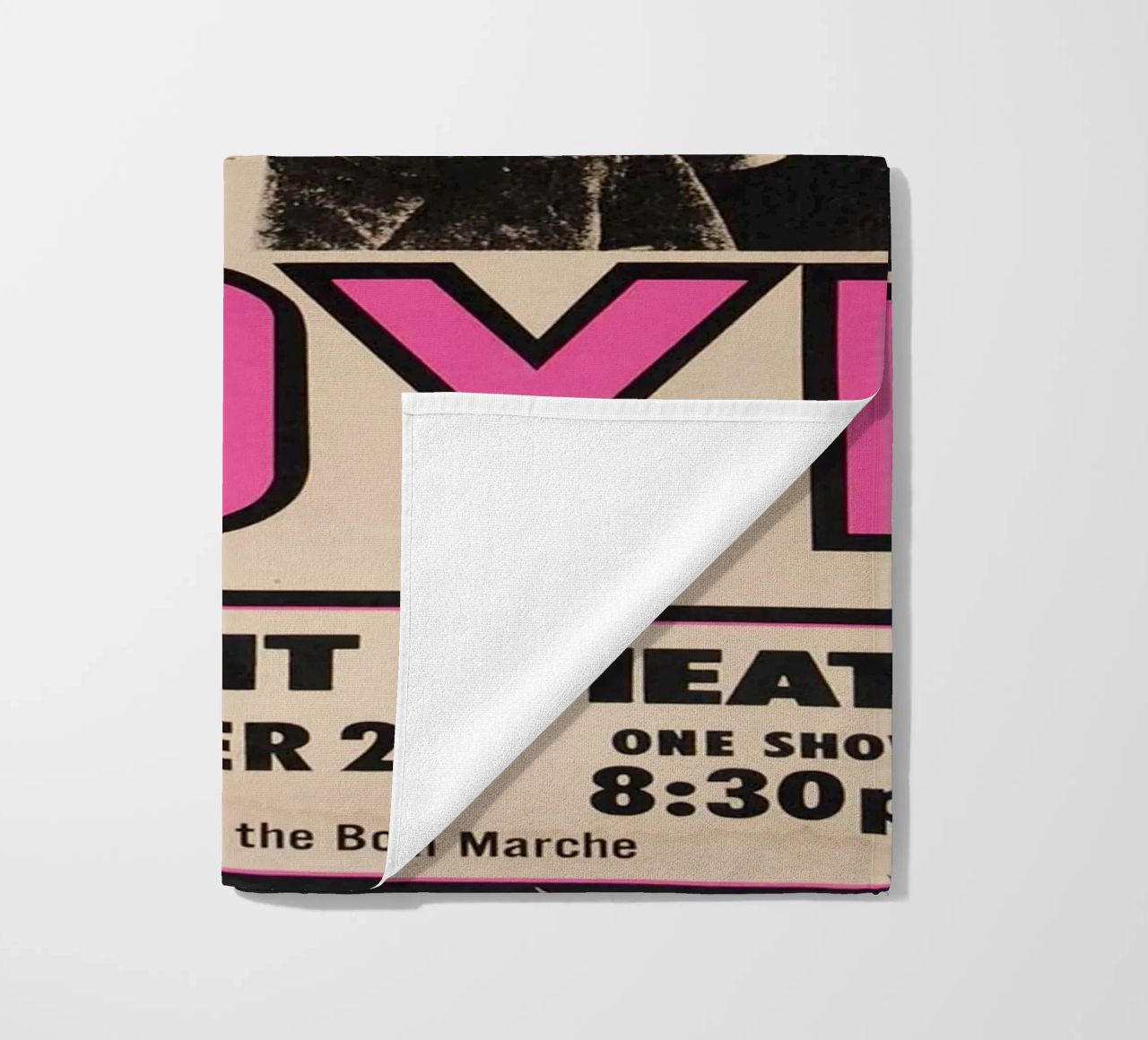 Vintage Pink Floyd Oct 22 Concert Rock Music Print serviette de plage de SoundStudio