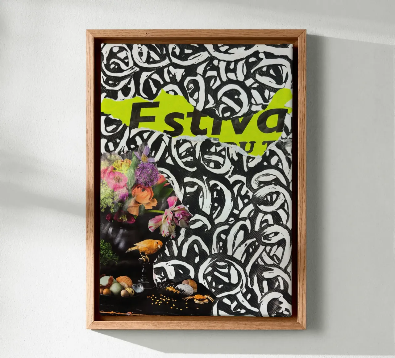 Abstract stil life tela con Cornice a cassetta da PeHa - ART