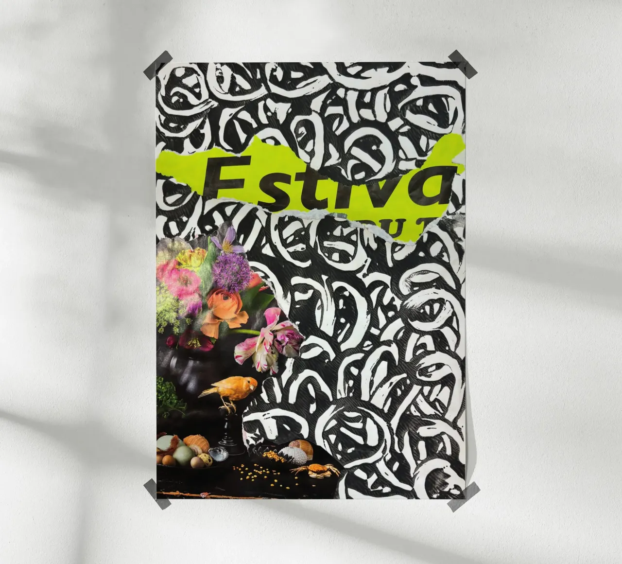 Abstract stil life poster con telaio in alluminio da PeHa - ART