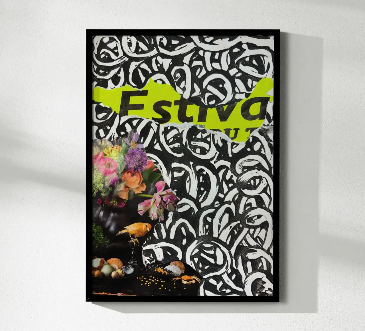 Abstract stil life poster con telaio in alluminio da PeHa - ART