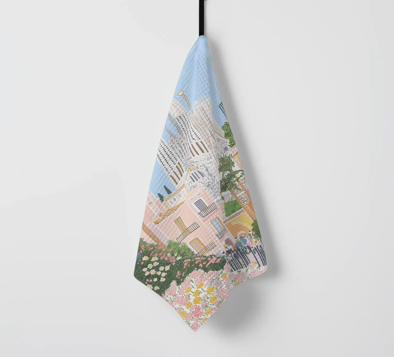 Barcelona Poster, Reise Europa Druck, Sagrada Familia Spanien Geschirrtuch von Gaia