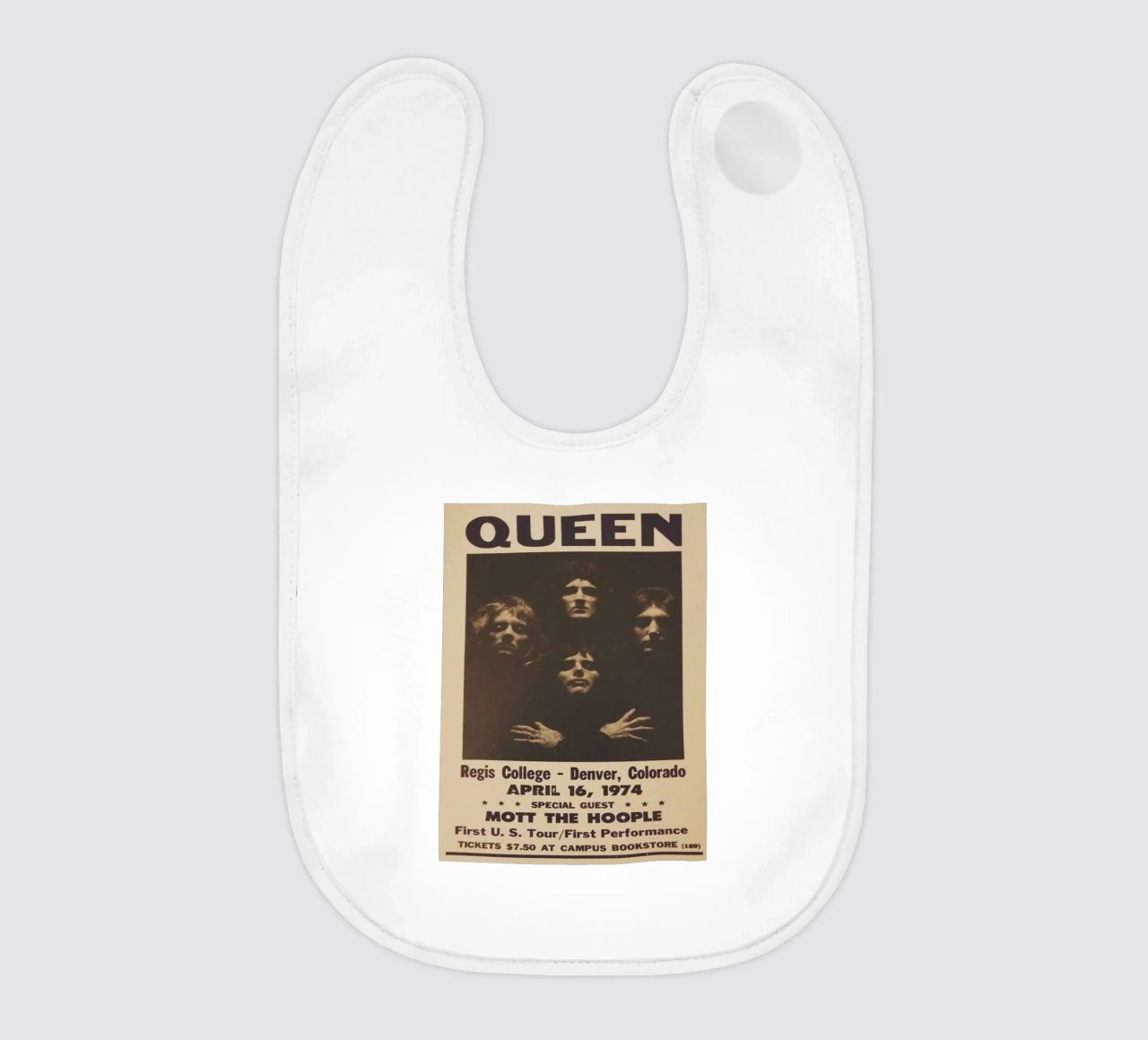 Vintage Queen Concert Poster 1974 Denver bavoir de SoundStudio