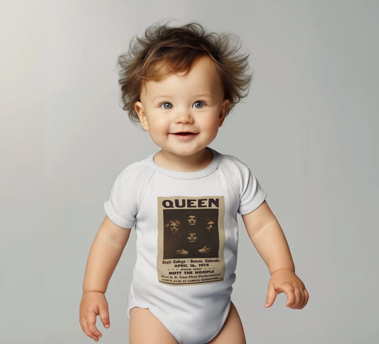 Vintage Queen Concert Poster 1974 Denver body bébé de SoundStudio
