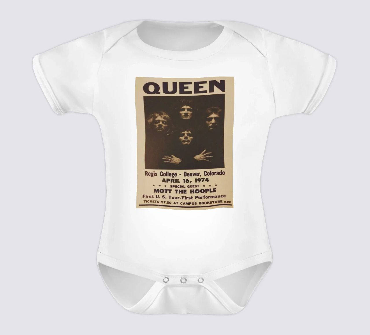 Vintage Queen Concert Poster 1974 Denver body bébé de SoundStudio