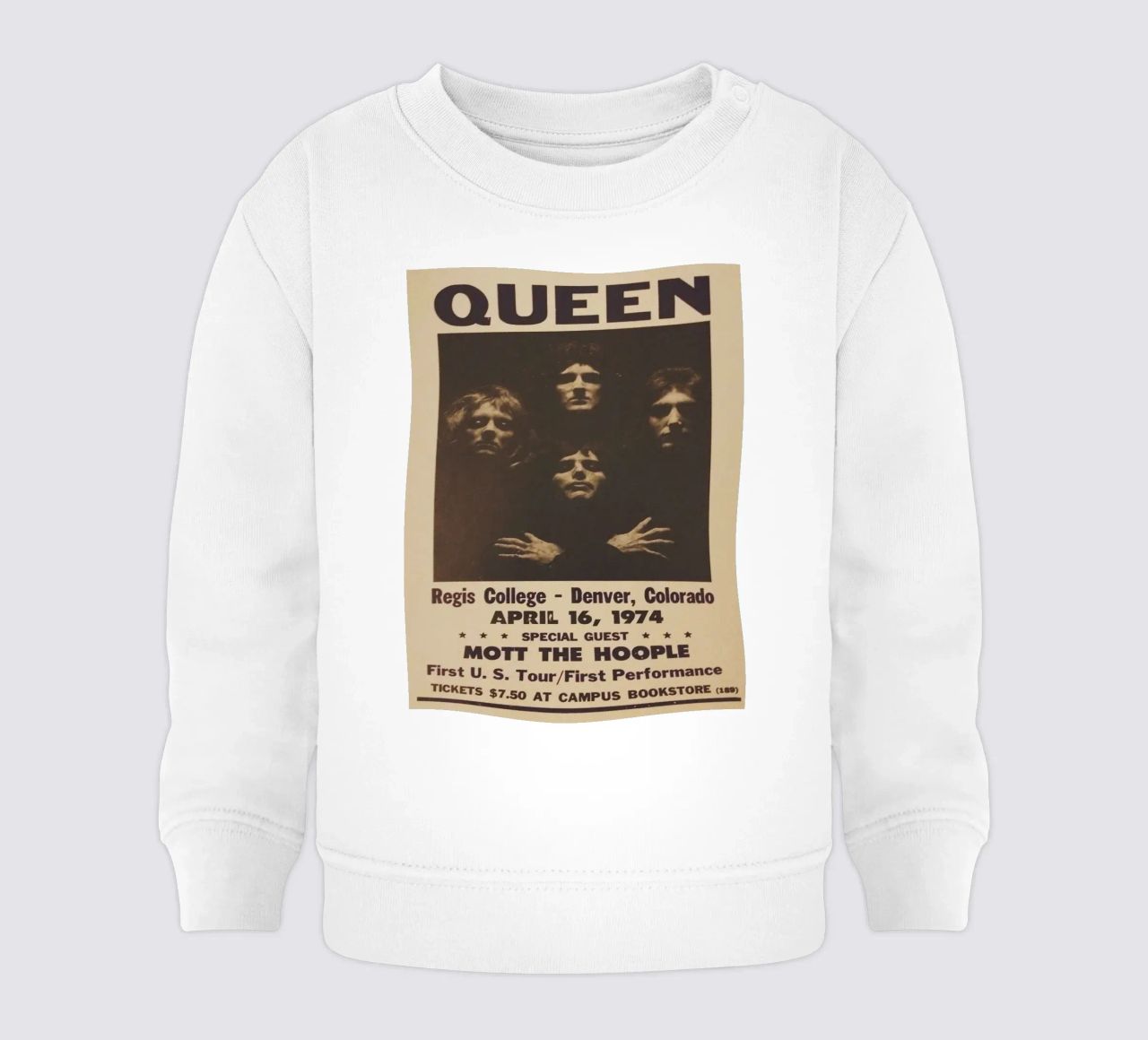 Vintage Queen Concert Poster 1974 Denver sweat pour bébé de SoundStudio