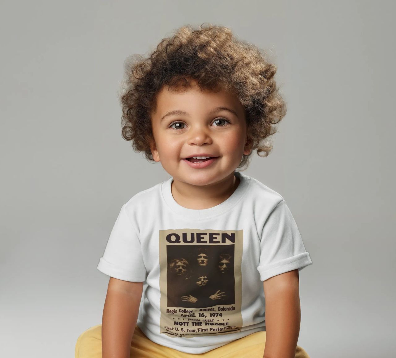 Vintage Queen Concert Poster 1974 Denver t-shirt pour bébé de SoundStudio