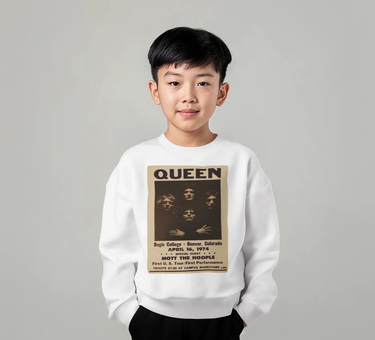 Vintage Queen Concert Poster 1974 Denver sweat enfant de SoundStudio