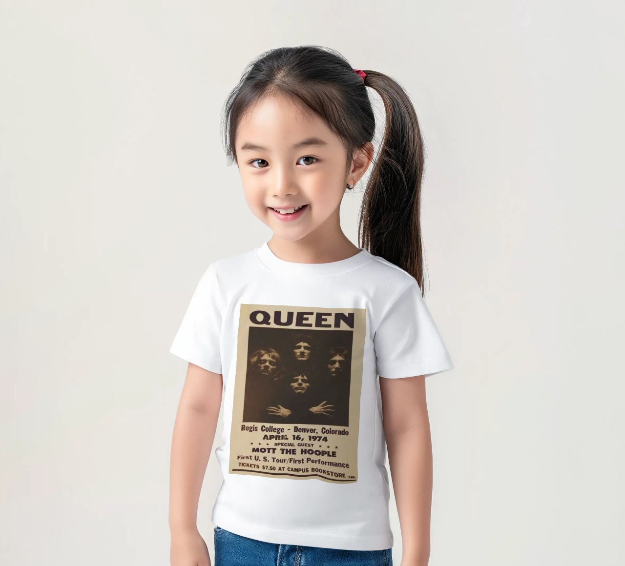 Vintage Queen Concert Poster 1974 Denver t-shirt enfant de SoundStudio