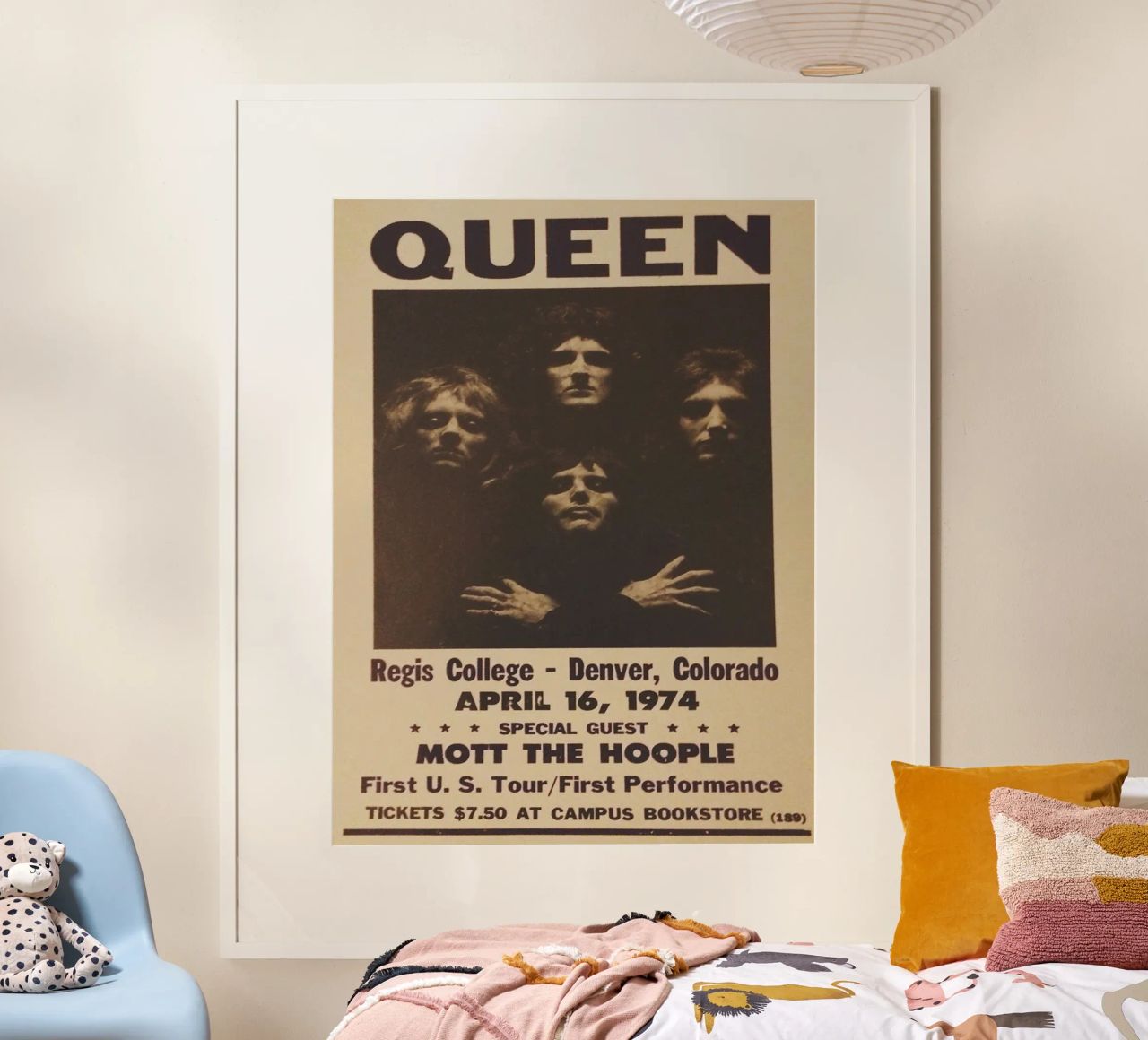 Vintage Queen Concert Poster 1974 Denver poster de SoundStudio