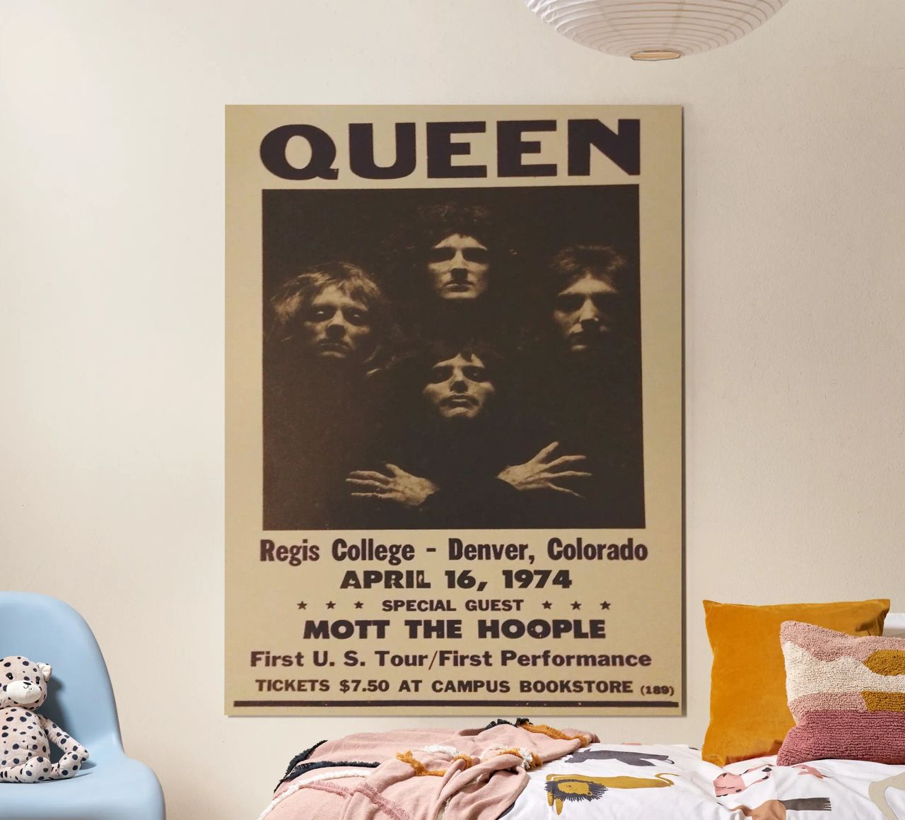 Vintage Queen Concert Poster 1974 Denver poster de SoundStudio
