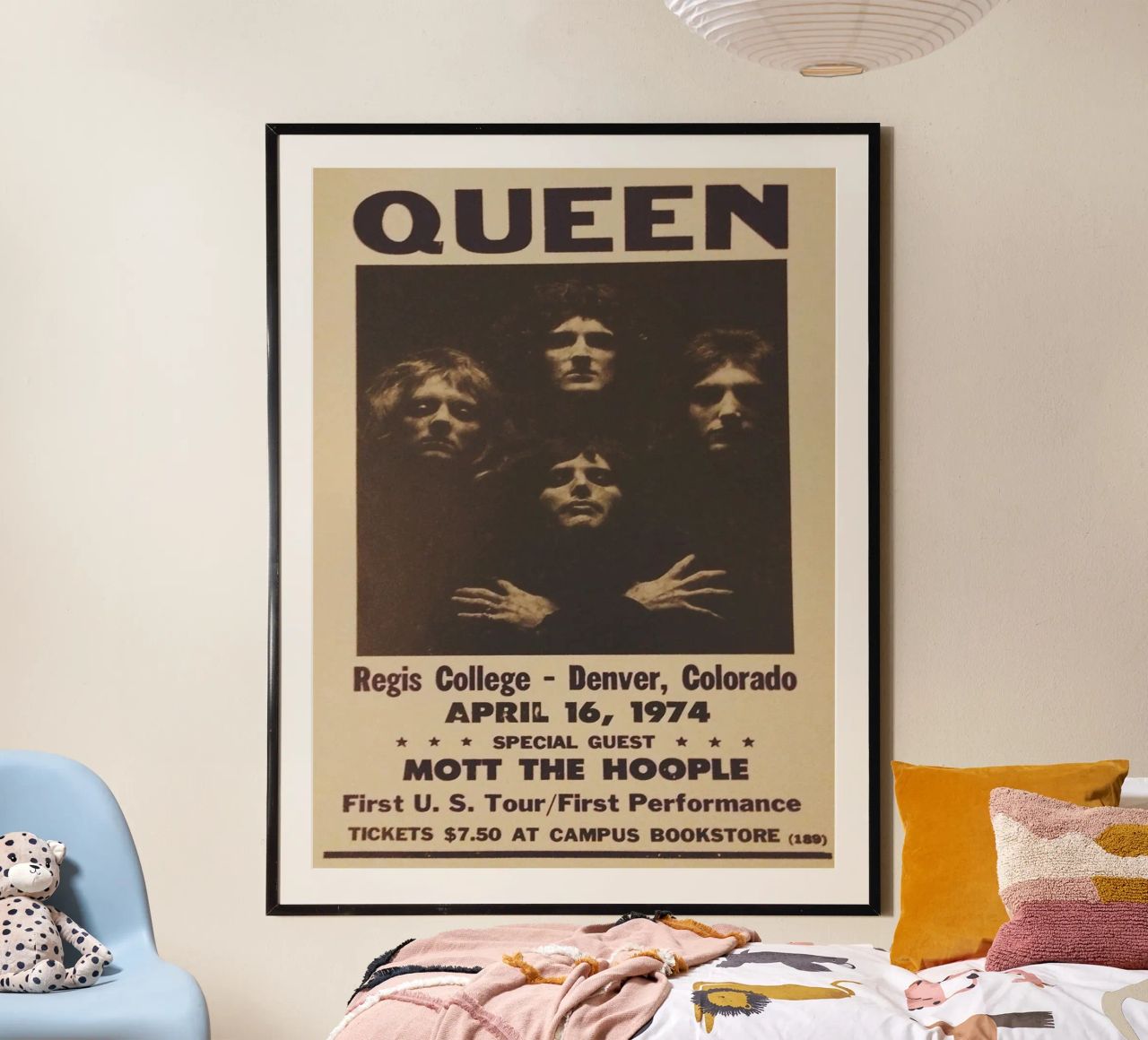 Vintage Queen Concert Poster 1974 Denver poster de SoundStudio