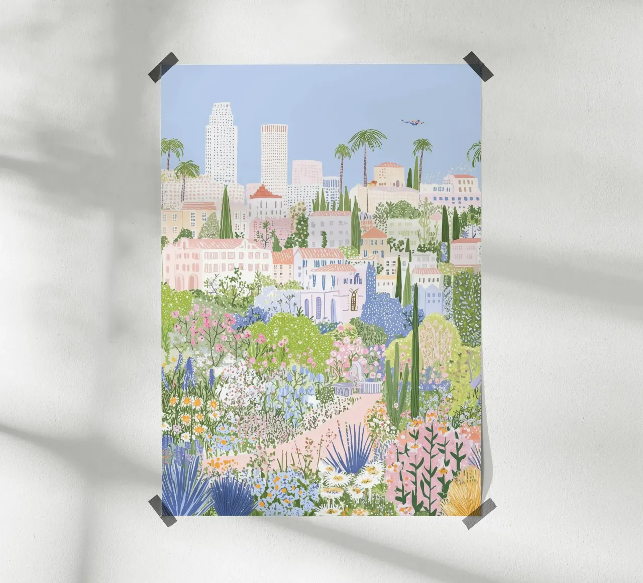 Mercato dei fiori, stampa della città, poster di viaggio in Europa poster da Gaia