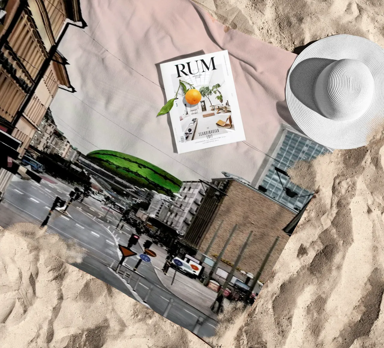 Götgatan beach towel by Lemon-apes