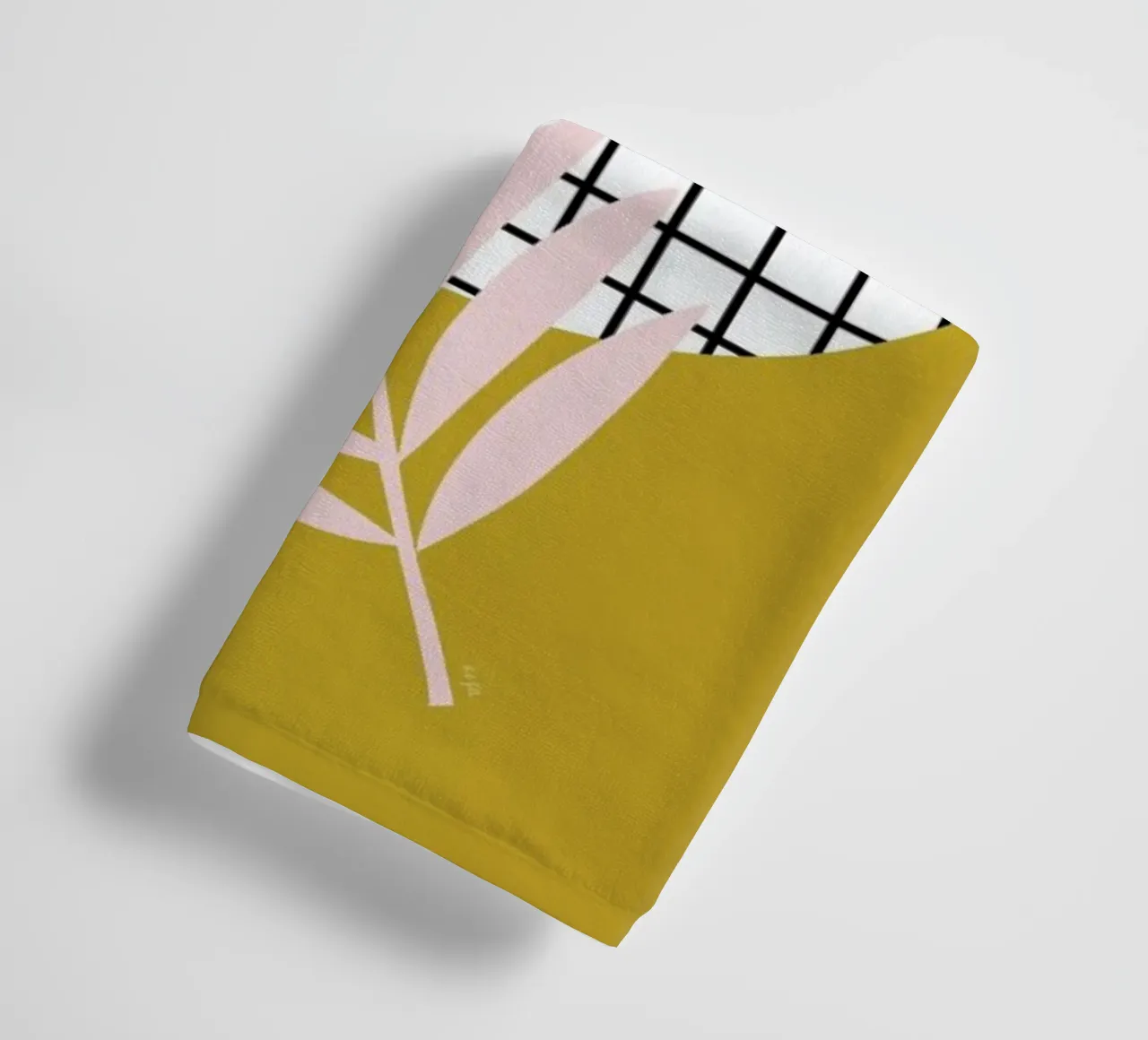 Palm Leaves in Mustard asciugamano da bagno da Linda Gobeta