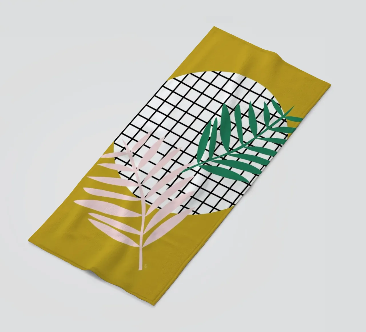 Palm Leaves in Mustard telo mare da Linda Gobeta