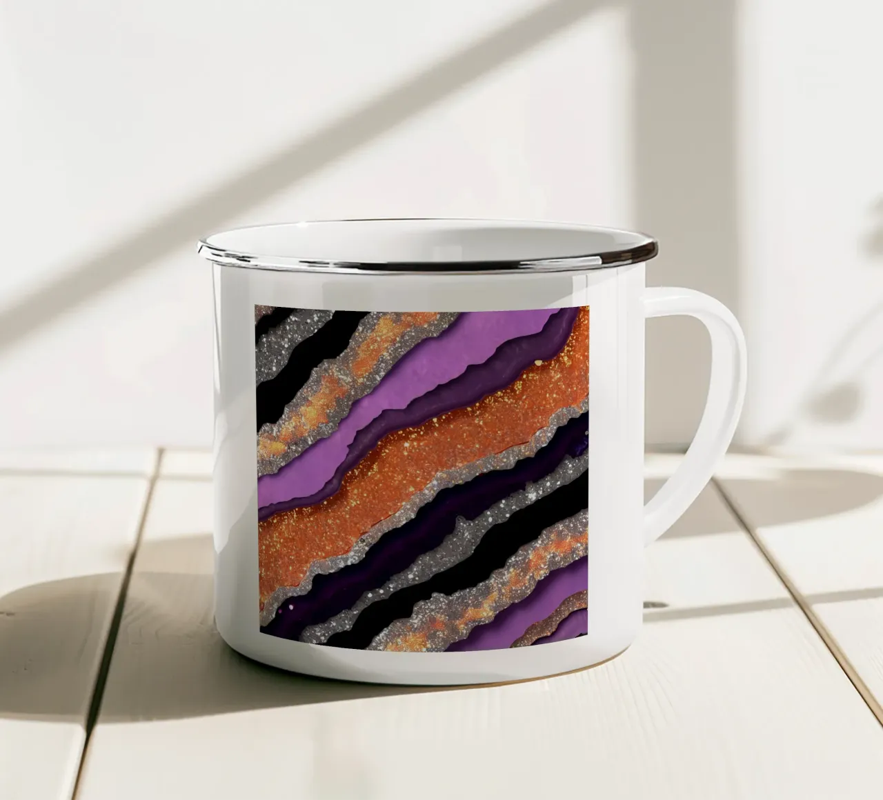 Texture glam Halloween Agata tazza in smalto da Gemstone Textures