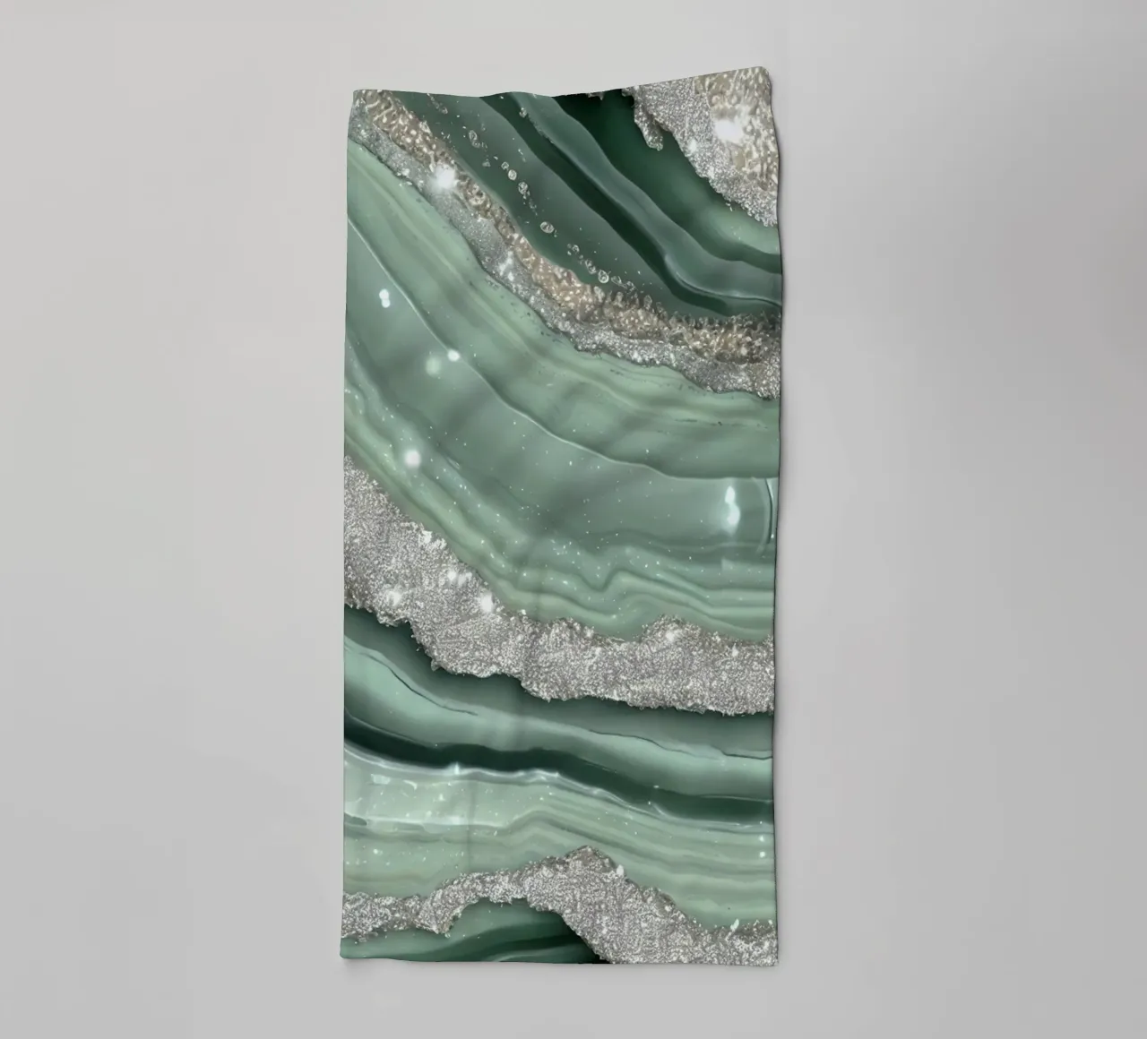Glam Sage Vert Texture Agate serviette de bain de Gemstone Textures