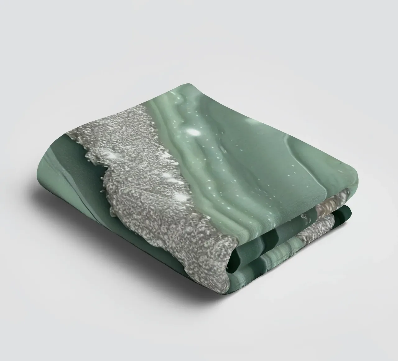 Glam Sage Vert Texture Agate serviette de bain de Gemstone Textures