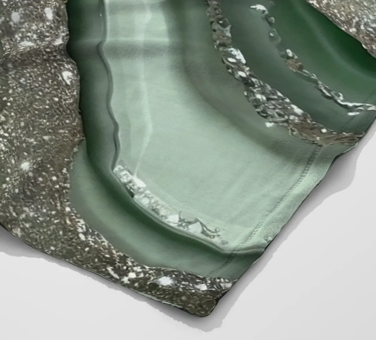 Glam Sage Green Agate Texture fleece blanket by Gemstone Textures