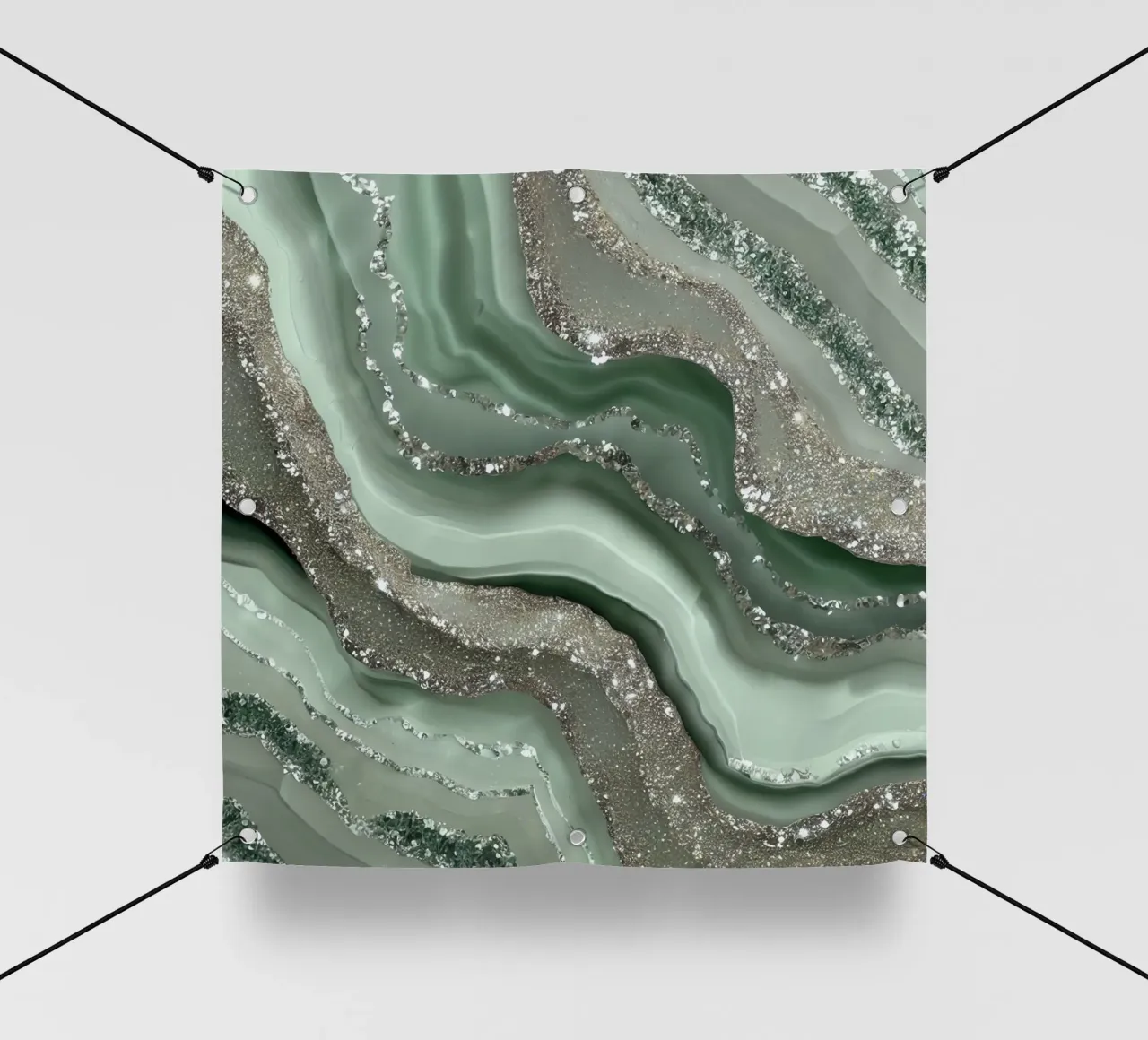 Texture agata verde salvia Glam telo in pvc da Gemstone Textures