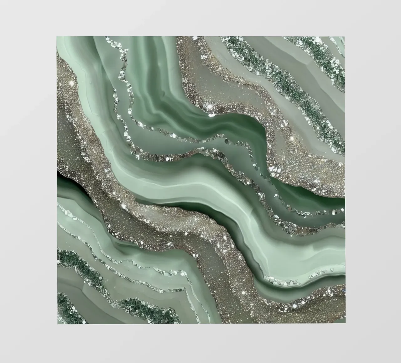 Texture agata verde salvia Glam telo in pvc da Gemstone Textures