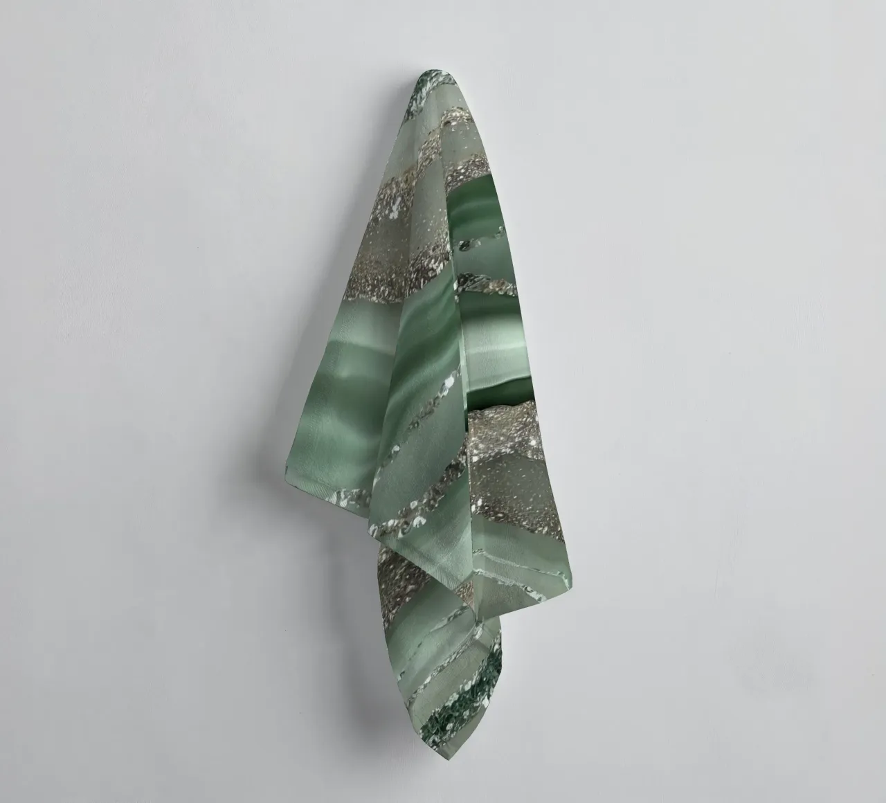 Glam Sage Vert Texture Agate serviette de bain de Gemstone Textures