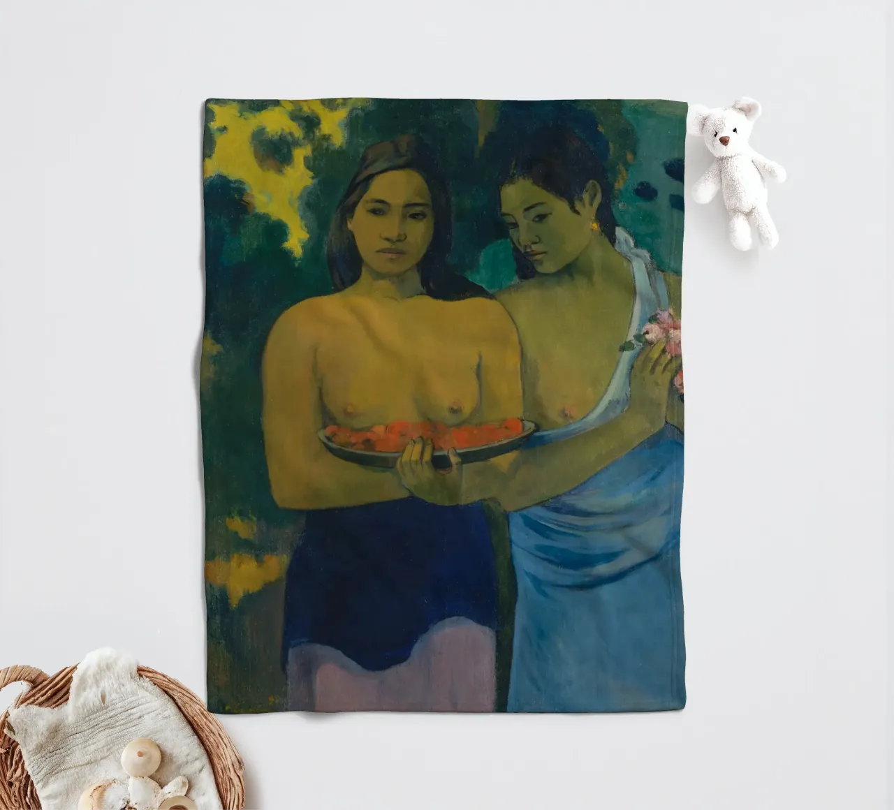 Paul Gauguin - Due donne tahitiane, 1889 coperta in pile da Timeless Artworks