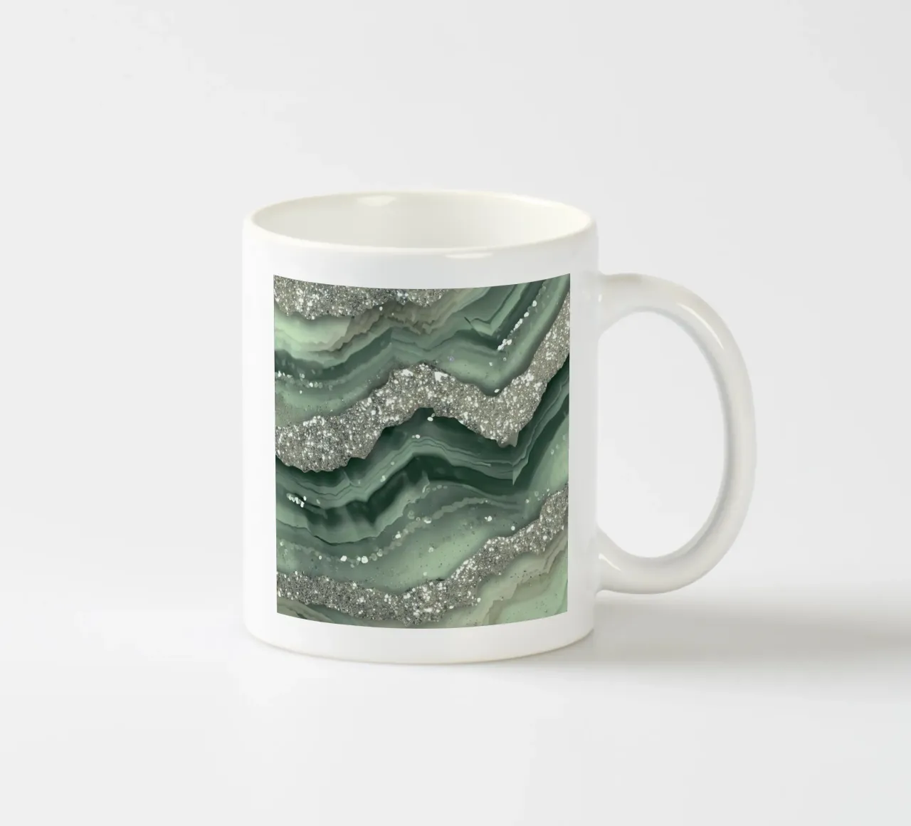 Texture agata verde salvia Glam tazza in ceramica da Gemstone Textures