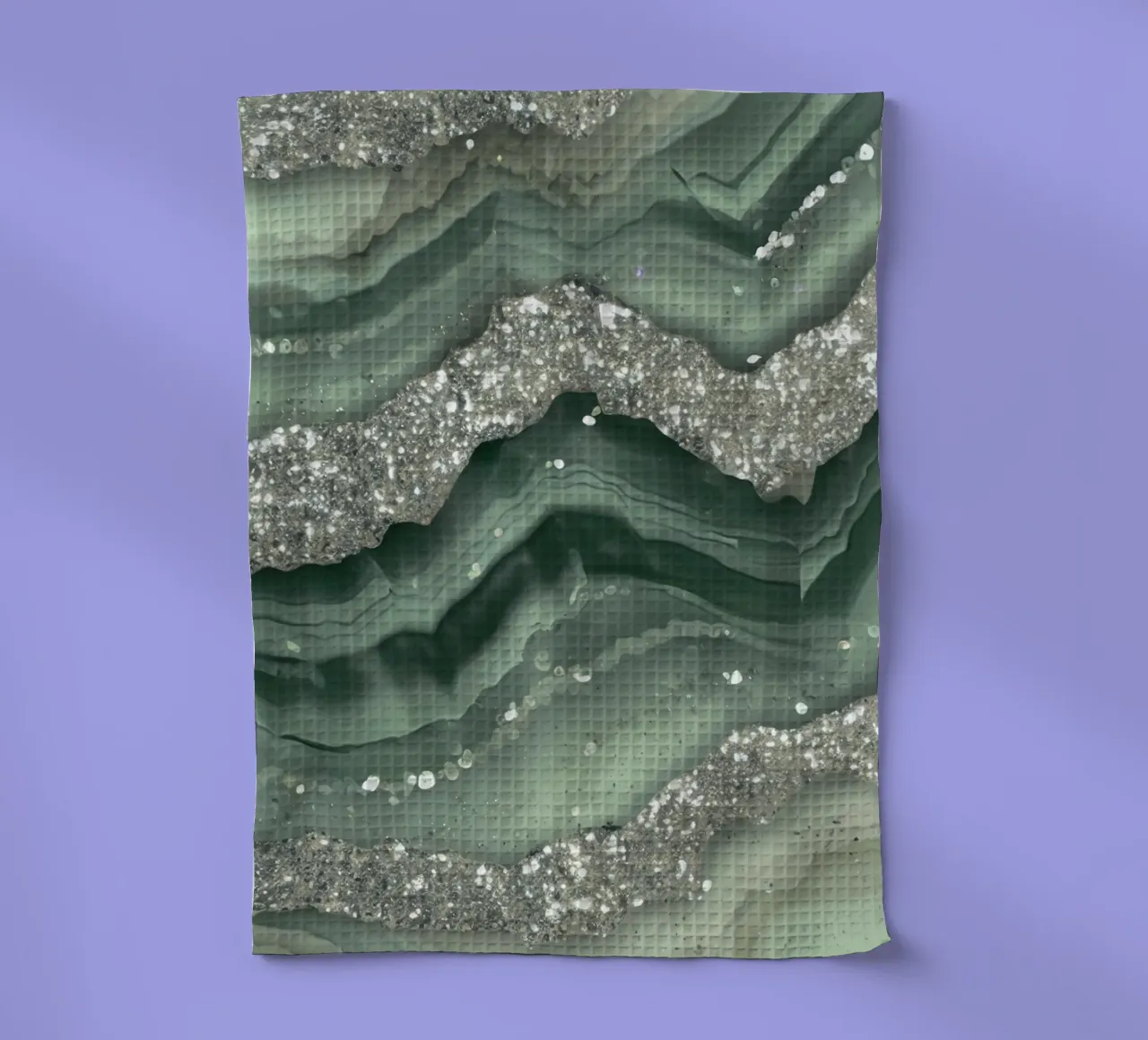 Glam Sage Vert Texture Agate torchon de Gemstone Textures