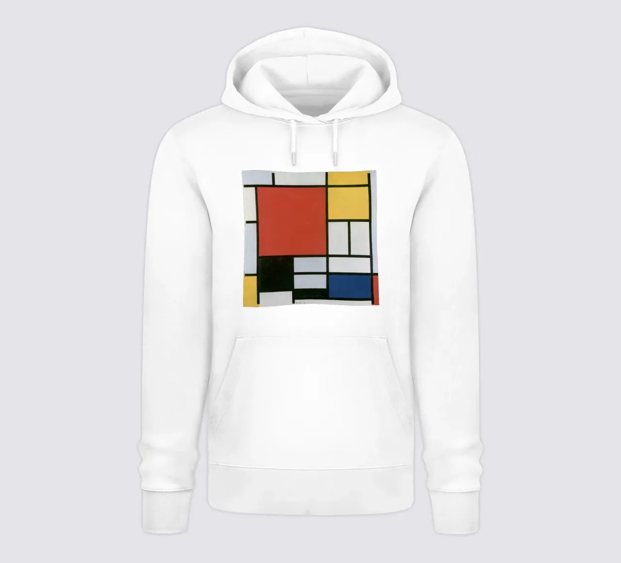 Piet Mondrian, Composición en rojo, amarillo, azul y negro sudadera con capucha de William Store
