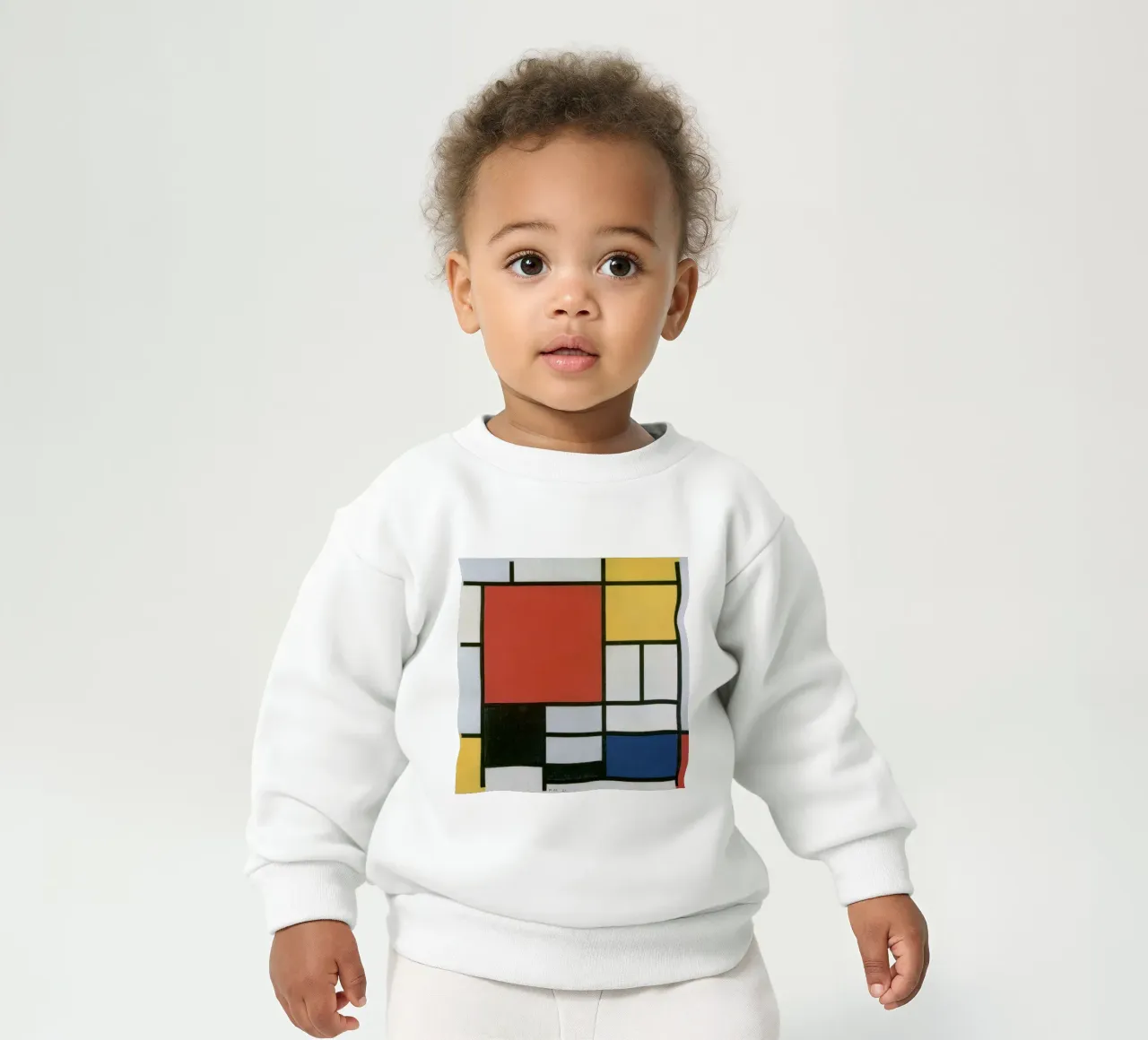 Piet Mondrian, Composizione in rosso, giallo, blu e nero felpa neonato da William Store