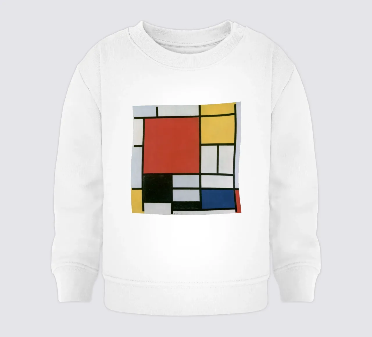Piet Mondrian, Composizione in rosso, giallo, blu e nero felpa neonato da William Store