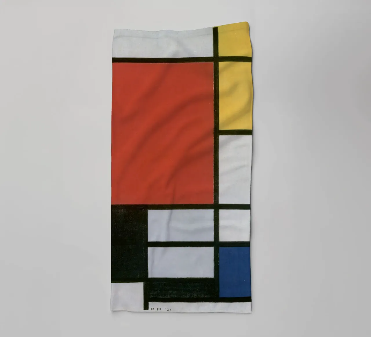 Piet Mondrian, Composition en rouge, jaune, bleu et noir serviette de bain de William Store